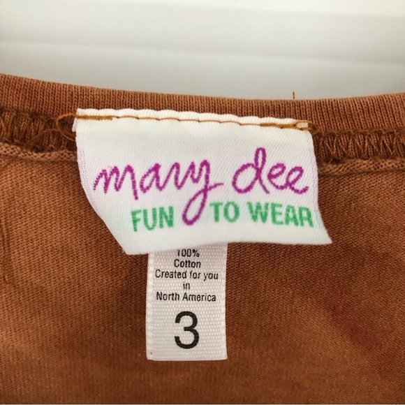 Vintage 18-20 Mary Dee Fun To Wear Orange cave drawing Maxi Dress cotton 0239 3 - Picture 9 of 12